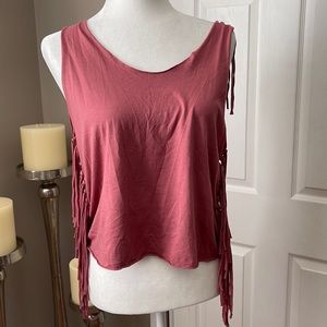 Fringe sleeveless top
